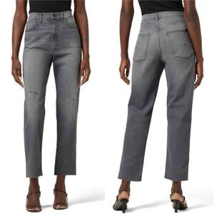 Hudson Kass High Rise Straight Ankle Jeans